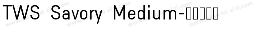 TWS Savory Medium字体转换